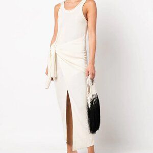 Jonathan Simkhai Flynn Cashmere Wrap Dress - Ivory - XS